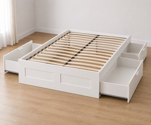 Ikea brimnes king bed - ikea,