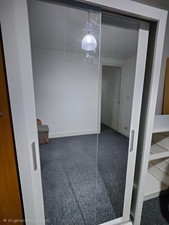 White Wardrobe 2 Mirror Sliding Door Wardrobe Bedroom Furniture