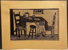 Will Barnet 1940 Woodcut