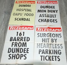 4 x Evening Telegraph Newspaper News Stand Billboard Advertising Posters