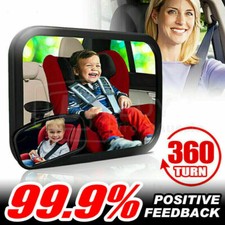 Large Wide View Car Baby Child Back Seat Mirror Adjustable View Rear Ward Safety