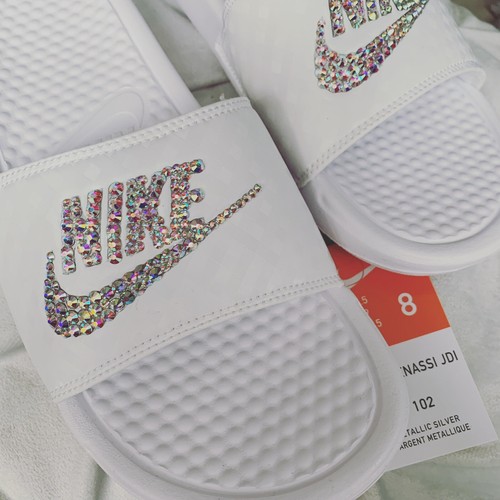 Crystal nike sliders - crystal,
