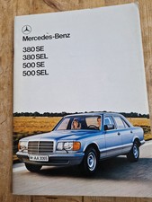 Mercedes Sales Brochure 380SE 380 SEL 500SE 500SEL 