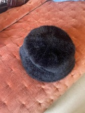 Primark Black Fluffy Plain Bucket Hat One Size