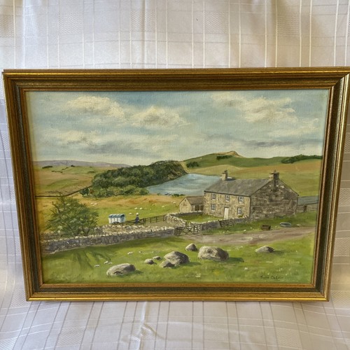 Framed oil canvas - framed,