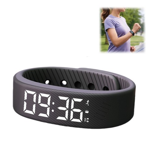 Black digital pedometer - black, step
