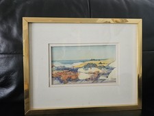 East coast Landscape Watercolour Painting , Signed, Dated