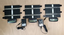 3 x Scalextric Sport 1:32 Powerbase Track C8217 + 2 Power Adaptors