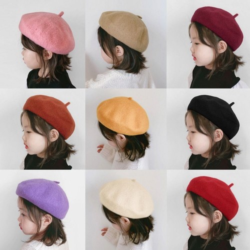 Wool warm beret beanie hat - beanie,