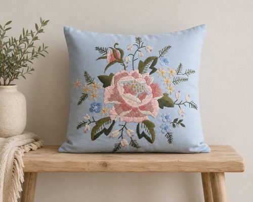 Hand embroidered floral - embroidered,