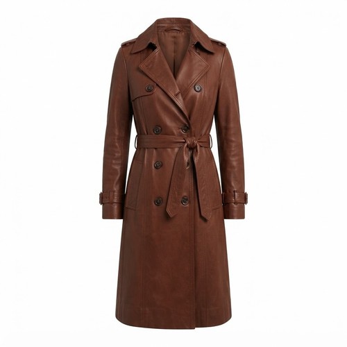 Womens brown lambskin leather - brown,
