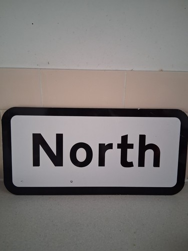 North road sign - north,