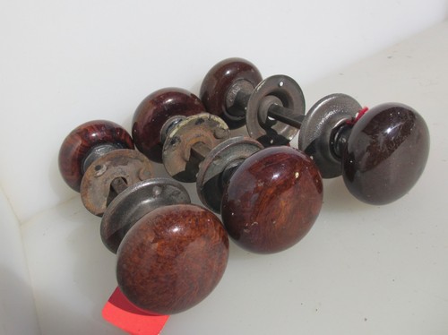 Victorian ceramic door knobs - door,