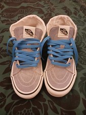 Womens, Boys, Girls Baby Blue Vans Hi Tops Uk3 Tie Up Suede Skate Shoe Sneaker