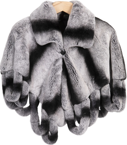 Real fur rex chinchilla - chinchilla, stole