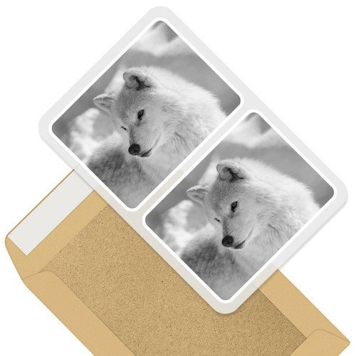 Rectangle stickers 10cm bw - stickers,