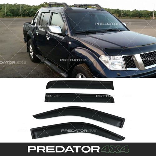 Black smoked wind deflectors - black,