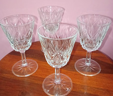 4 Vintage Cut Glass Sherry