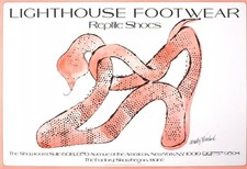 Vintage Original Poster Andy Warhol 1979 Fashion Snake Reptile Shoe