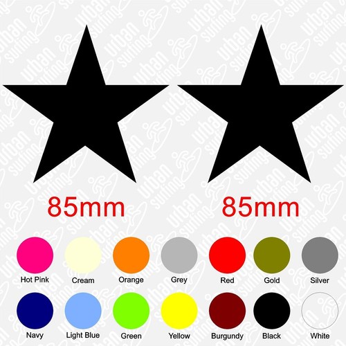85mm stars sticker set - 85mm,