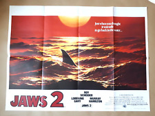 JAWS 2 1978 ORIGINAL POSTER UK QUAD 30x40" advance very rare excellent