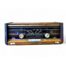 Vintage C1964 Wooden Case Philips B4X23A/15 Radio SW LW MW VHF