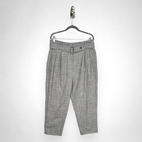 Topshop gray and black plaid - gray,