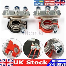 2PCS 12V Battery Terminals Connectors Clamps 3 Way Kit For Caravan Car Van UK