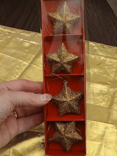 Gold star xmas tree - xmas,