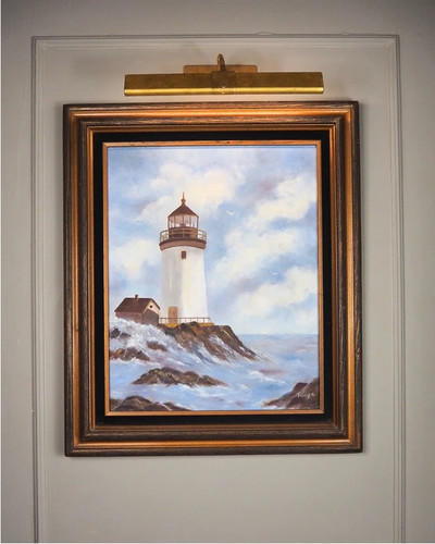 Vintage lighthouse oil - vintage,