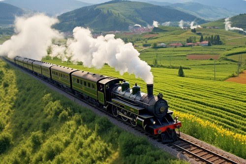 Steam train canvas picture - steam,