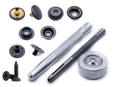 Military black snap fastener press stud kit DOT brand poppers boat cover canopy