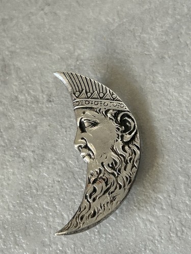 Man the moon silver vintage - in,