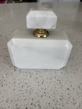Large Marble White And Gold Perfume Bottle