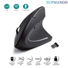 Anker 2.4G Wireless Vertical Ergonomic Optical Mouse 5 Buttons 800/1200/1600 DPI