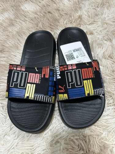 Puma black slides men size - slides,