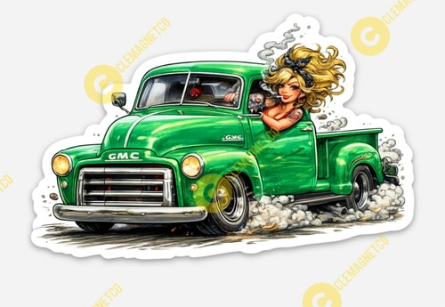Classic gmc truck - classic, sticker