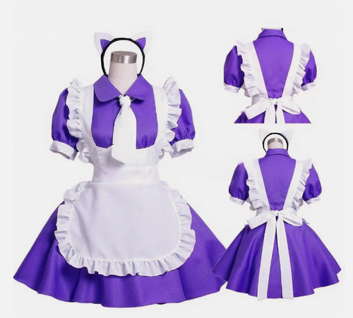 Girl maid sissy - purple, cross