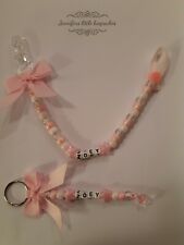 dummy clip and matching nappy bag keyring