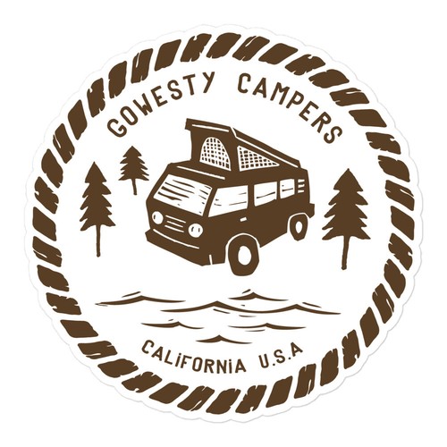 Gowesty campers woodcut westy - gowesty,