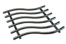 Apollo Chrome Trivet, Wave Design 19cm Heatproof Table Hot Pan Pot Stand Rest