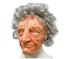 Realistic Granny Mask Latex Halloween Old Lady Woman Mask Fancy Dress Accessory