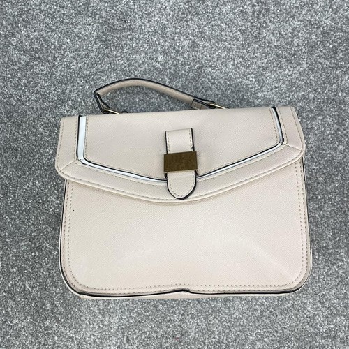 Nude faux leather - handbag, top