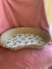 Vintage Wicker Storage Display Basket Monkeys 70s ~ 44cm X 30cm X 9cm