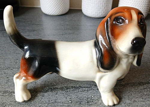 Ceramic beagle dog - ceramic, figurine