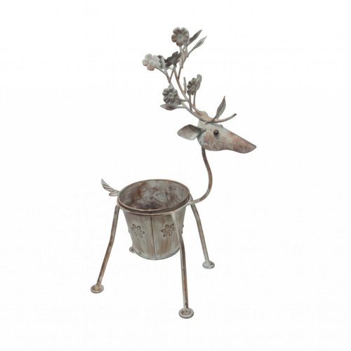 Metal deer planter - metal,