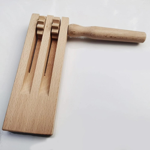 Vibrant wooden football rattle - wooden,