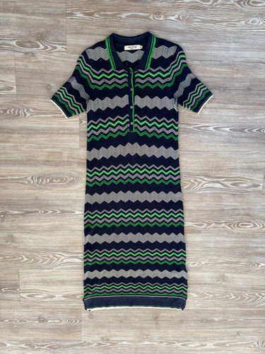 Midi knitted dress zigzag - midi,