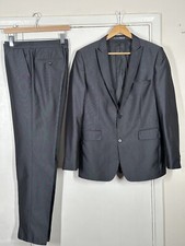 VENTUNO 21 Mens Formal Grey 2 Piece Suit 40R W34 L32 (0347)