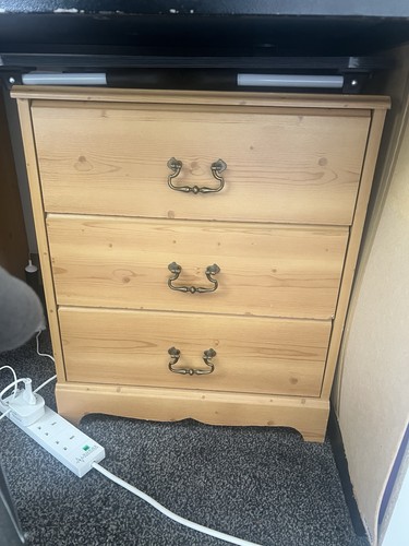 Light wood drawer chest of - 3-drawer,